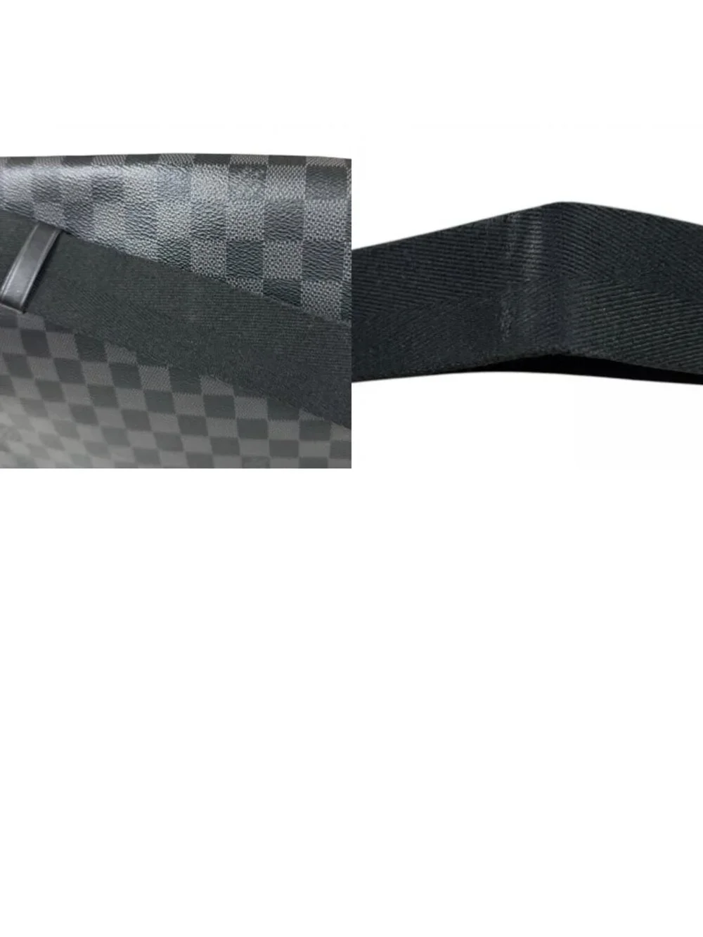 Louis Vuitton District MM NM Damier Graphite Shoulder Bag Canvas Black Vintage
